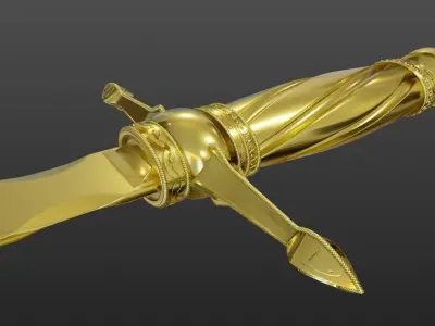 Dagger gold 3D print model