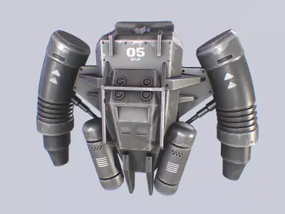 Scifi Jetpack Low-poly 3D model by Anima-Z