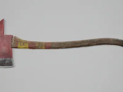 Old Fire Axe Low-poly 3D model