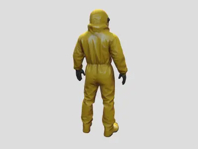 Hazmat Biohazard Suit NBC Animated Character Low-poly 3D model