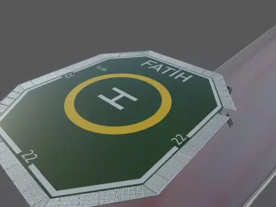 Fatih Deep Drilling Ship 3D model