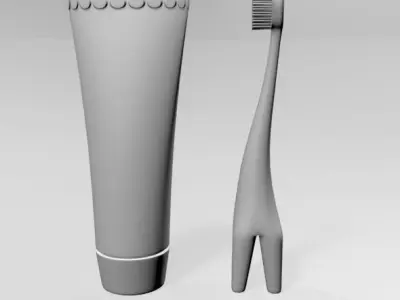 Training Toothbrush Set 01 3D model