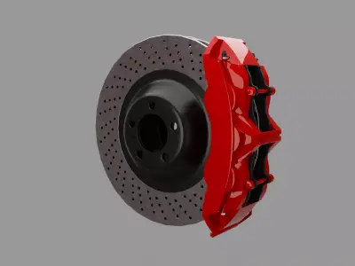 Car Caliper Brake Free 3D model