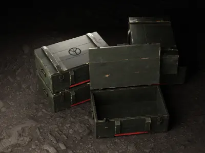 Military Box Low-poly 3D model order