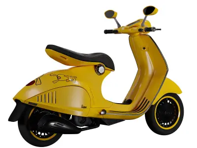 Vespa 946 Yellow  3D model