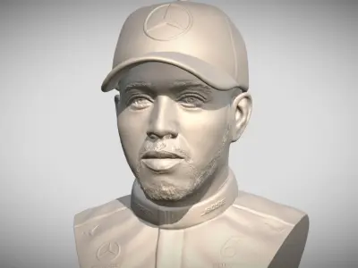 Lewis Hamilton bust 3D print model