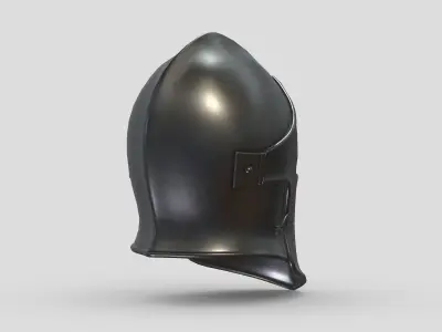 Medieval Helmet 04 Low Poly PBR Realistic Low-poly 3D model