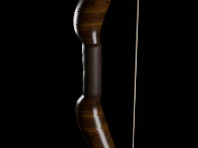 Wooden Bow low poly Low-poly 3D model
