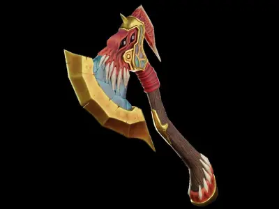 Stylized Axe  DEViL AXE  Low-poly 3D model