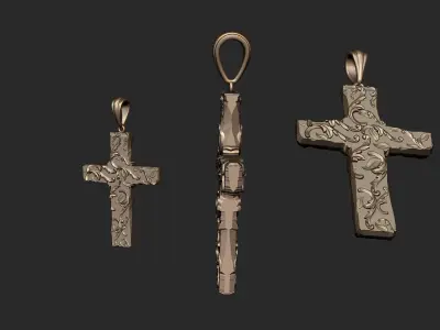 stylized cross 2 3D print model