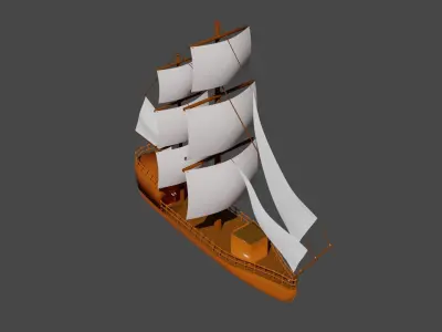 sail ship 3D model