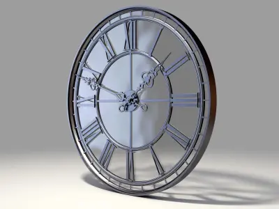 Classic Glass Tower Clock 3D model purchase