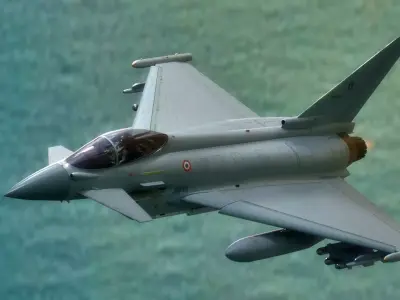 Euro Fighter Typhoon with High Resolution Cockpit-Fully Rigged Low-poly 3D model