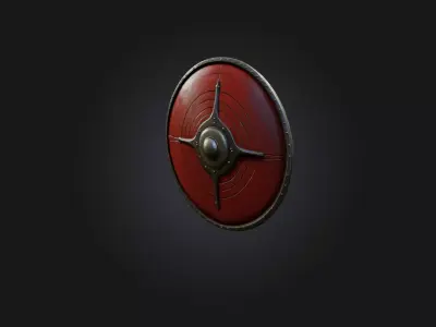 Realistic Shield Model Low-poly 3D model