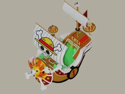 Sunny One piece ship Low-poly 3D model