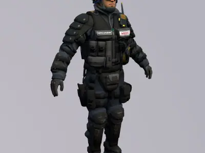 Agent from the game CSGO Second lieutenant of medical service 3D model