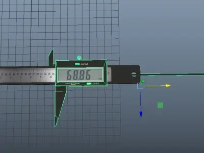Vernier Caliper Low-poly 3D model