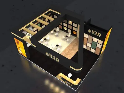 Exhibition Stand Stall Two Side Open 9X7 3D model purchase