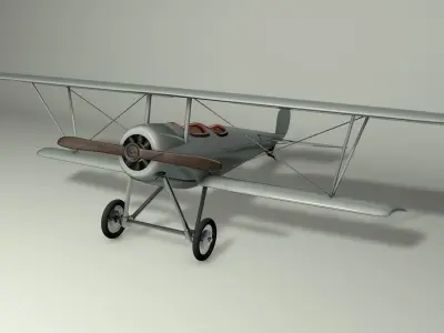 Neuport vintage biplane 3D model