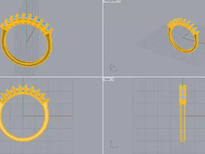 Engagement ring - 1 3D model