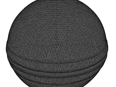 Futuristic Teal Metallic Glitter Orb 3D model