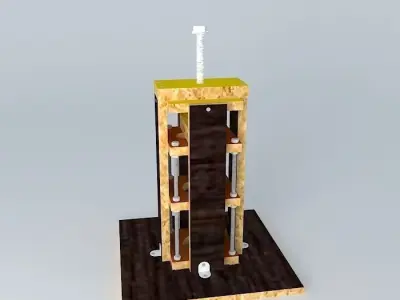 Lifting system for table Router 3D model