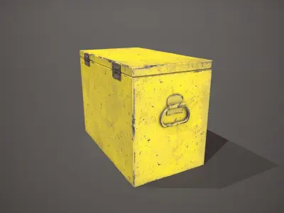Yellow Tool Chest Low-poly 3D model