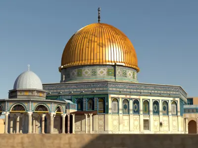 Al Aqsa Mosque Jerusalem  Low-poly 3D model