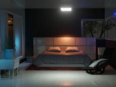 Chambre moderne 3D model