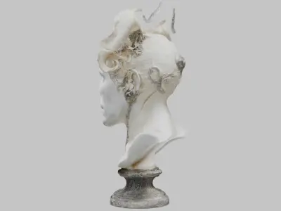Exquisite Marble Statue 3D Model - Ancient Greek Sculpture Low-poly 3D model