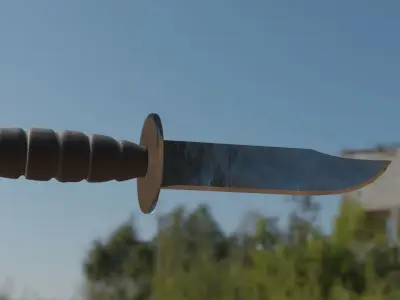 Combat Knife  Free low-poly 3D model