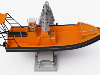 Lifeboat Rescue V12 Motorboat 3D model