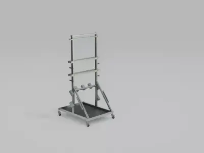Hospital Equipment mobile stand Free low-poly 3D model
