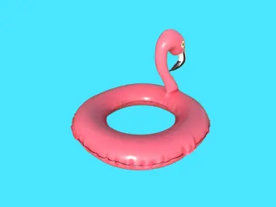 POOL FLOATS Low-poly 3D model