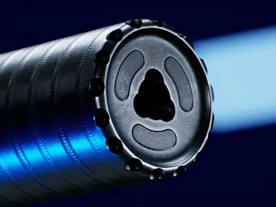 YHM R9 9mm Suppressor Low-poly 3D model