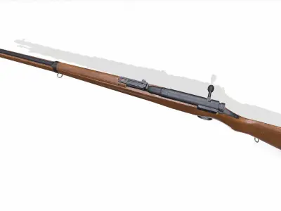 Arisaka Type 38 Bolt Action Rifle Low-poly PBR Low-poly 3D model