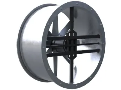 Axial Flow Fan 1 New Low-poly 3D model