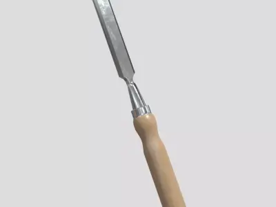 Chisel 2 for woodworking Low-poly 3D model