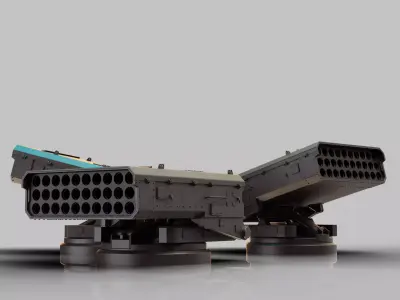 sci-fi missile launcher L-30 3D model