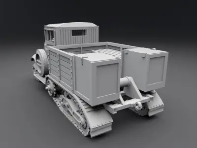 C4P artillery tractor scale model 3D print model