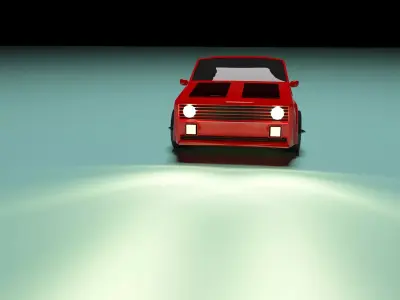 car for cartoon or games Free 3D model