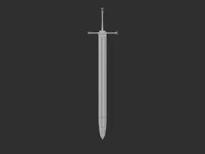 divine sword Low-poly 3D model