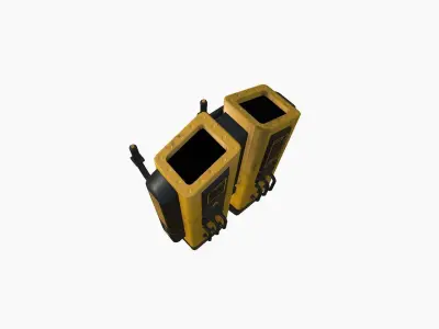 Jetpack F03 Yellow Black - SciFi Character Design Low-poly 3D model