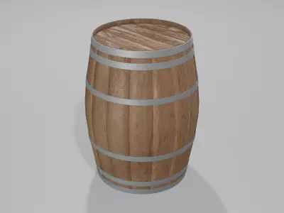 Medium Toasted Hogshell Barrel 3D model