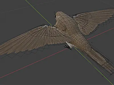 Detailed 3D Model of a Bank Swallow bird Low-poly 3D model