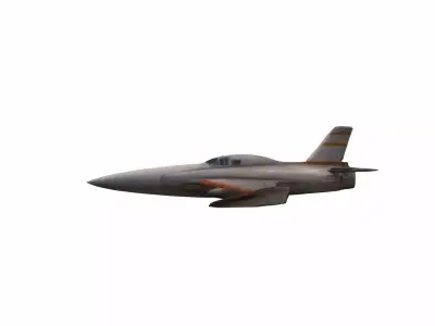 3d Model Jet Plane Flying Over Clouds 3D model