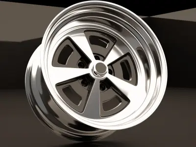 american muscle car wheel 3D model