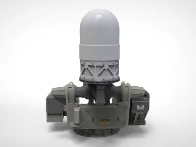 turret 4 futuristic weapon 3D model