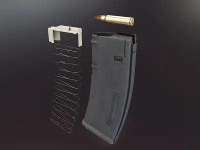 EMAG 30 Polymer Magazine Low-poly 3D model