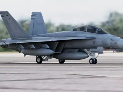 Boeing Super Hornet FA-18F Tandem Seat 3D model